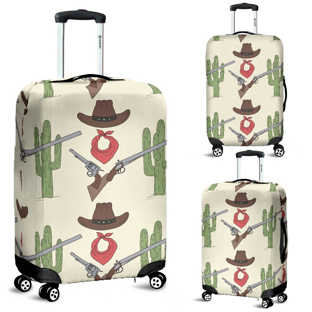 Western Cowboy Print Luggage Cover Protector