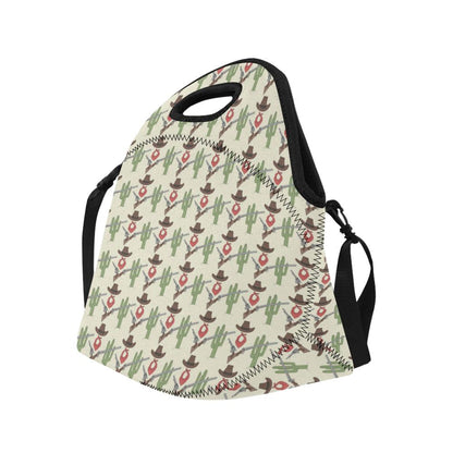 Western Cowboy Print Neoprene Lunch Bag (Model 1669)(Large)-JTAMIGO.COM
