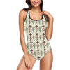 Western Cowboy Print One Piece Swimsuit-JTAMIGO.COM