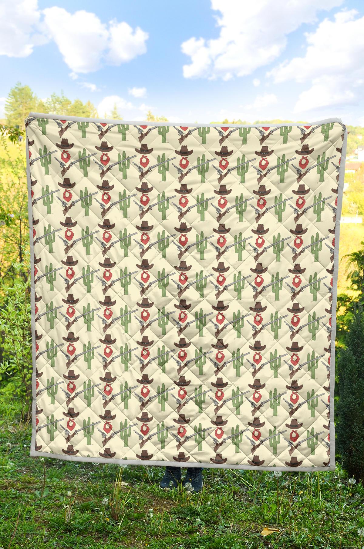 Western Cowboy Print Premium Quilt-JTAMIGO.COM