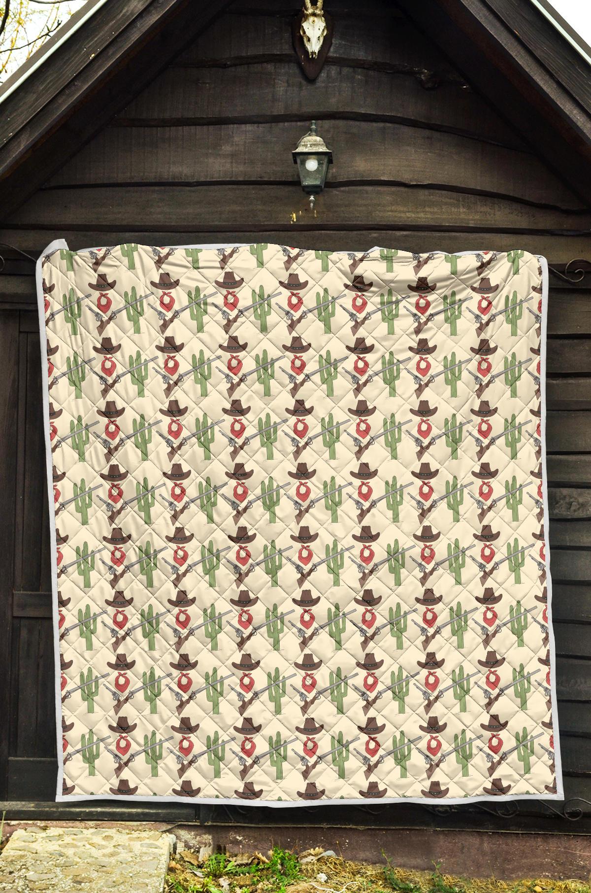 Western Cowboy Print Premium Quilt-JTAMIGO.COM