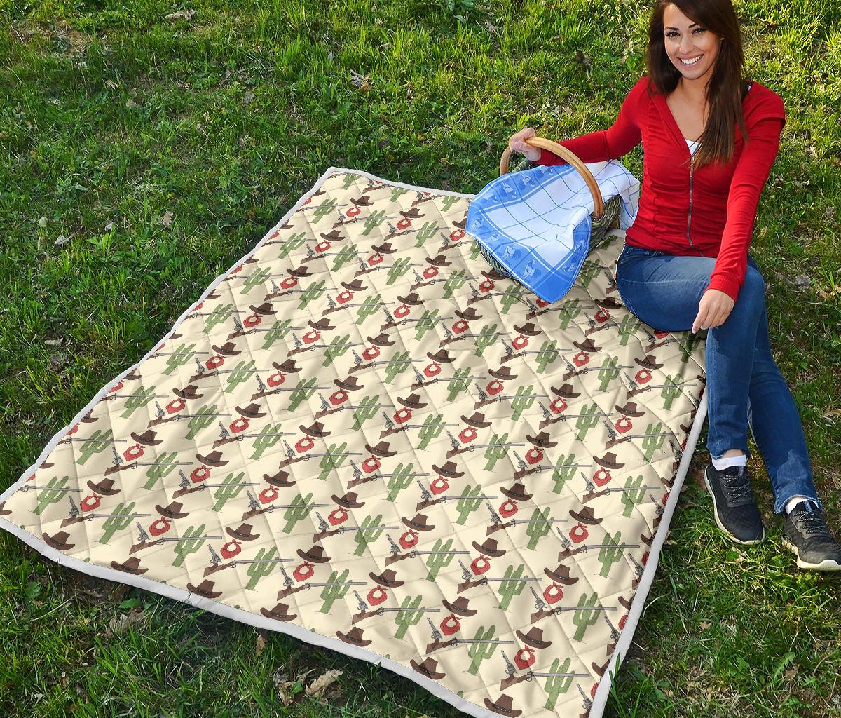 Western Cowboy Print Premium Quilt-JTAMIGO.COM