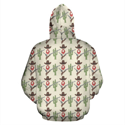 Western Cowboy Print Pullover Hoodie