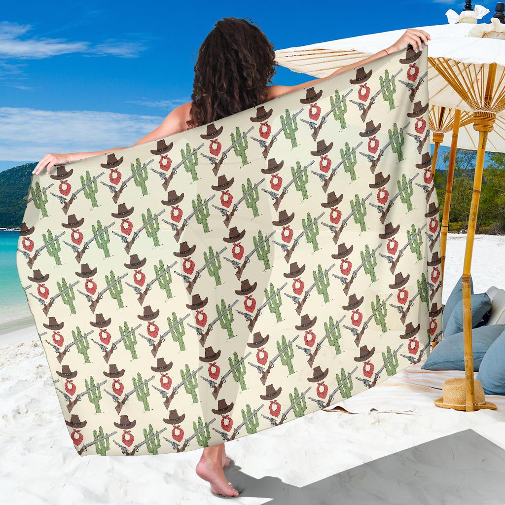 Western Cowboy Print Sarong Pareo Wrap