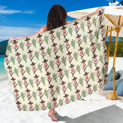 Western Cowboy Print Sarong Pareo Wrap