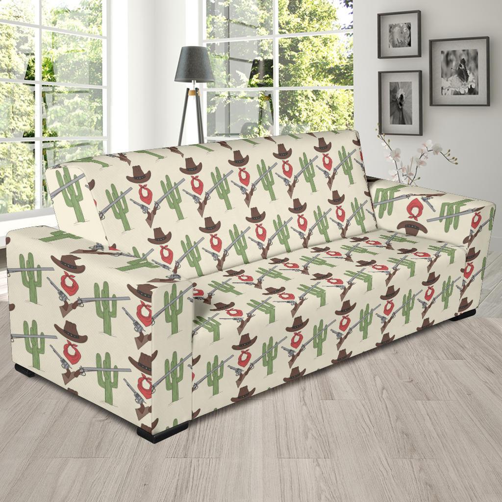 Western Cowboy Print Sofa Slipcover-JTAMIGO.COM
