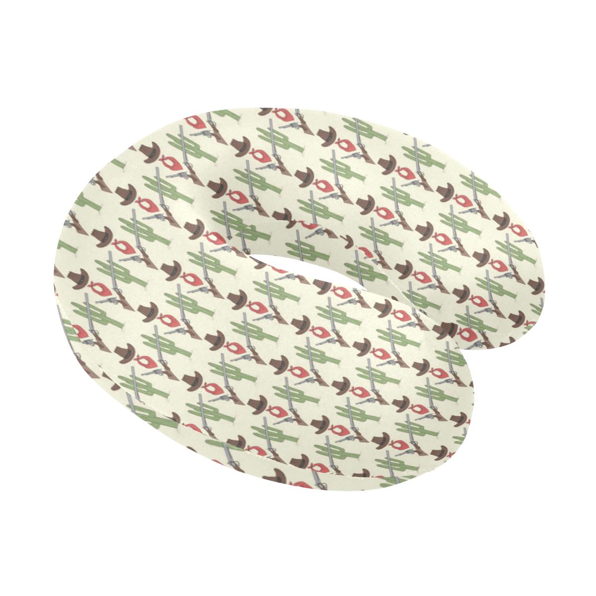 Western Cowboy Print U-Shaped Travel Neck Pillow-JTAMIGO.COM