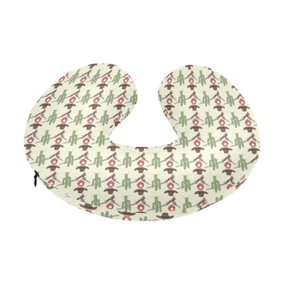 Western Cowboy Print U-Shaped Travel Neck Pillow-JTAMIGO.COM