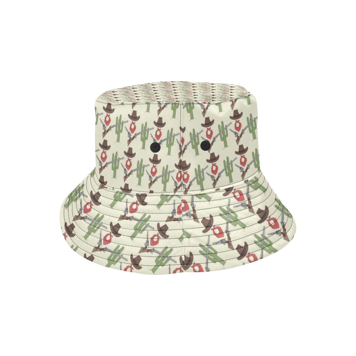 Western Cowboy Print Unisex Bucket Hat
