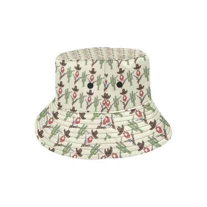 Western Cowboy Print Unisex Bucket Hat