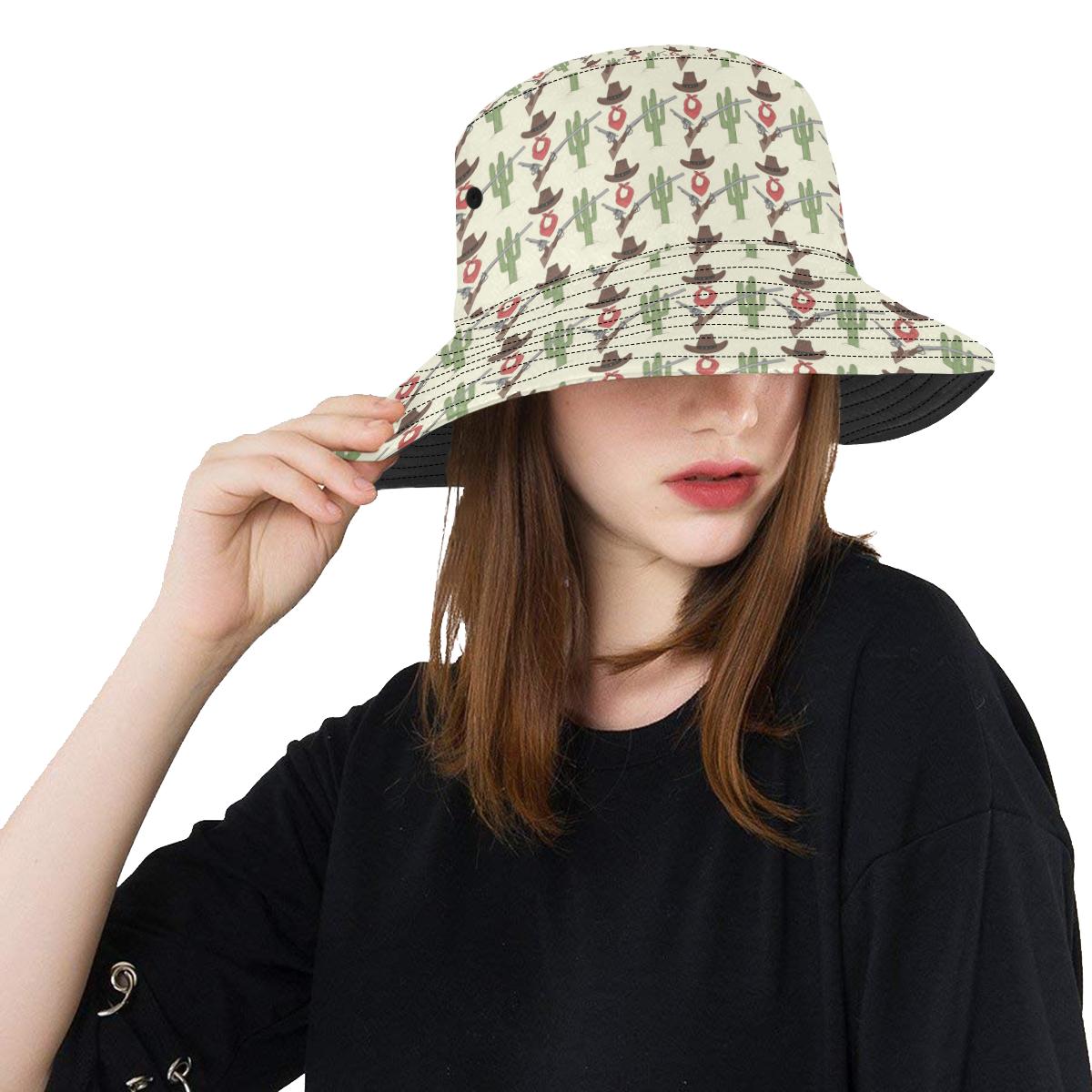 Western Cowboy Print Unisex Bucket Hat