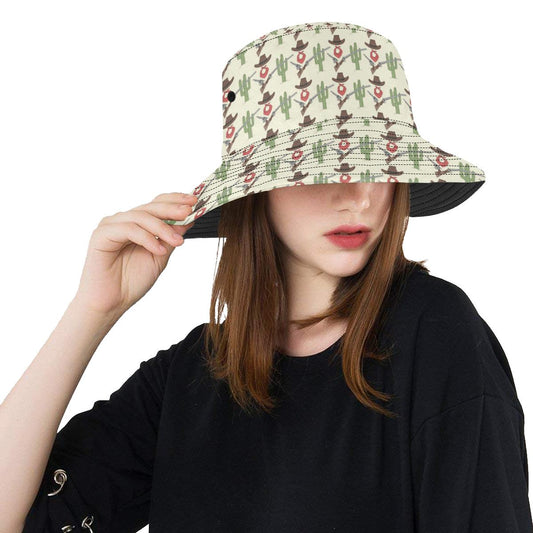 Western Cowboy Print Unisex Bucket Hat
