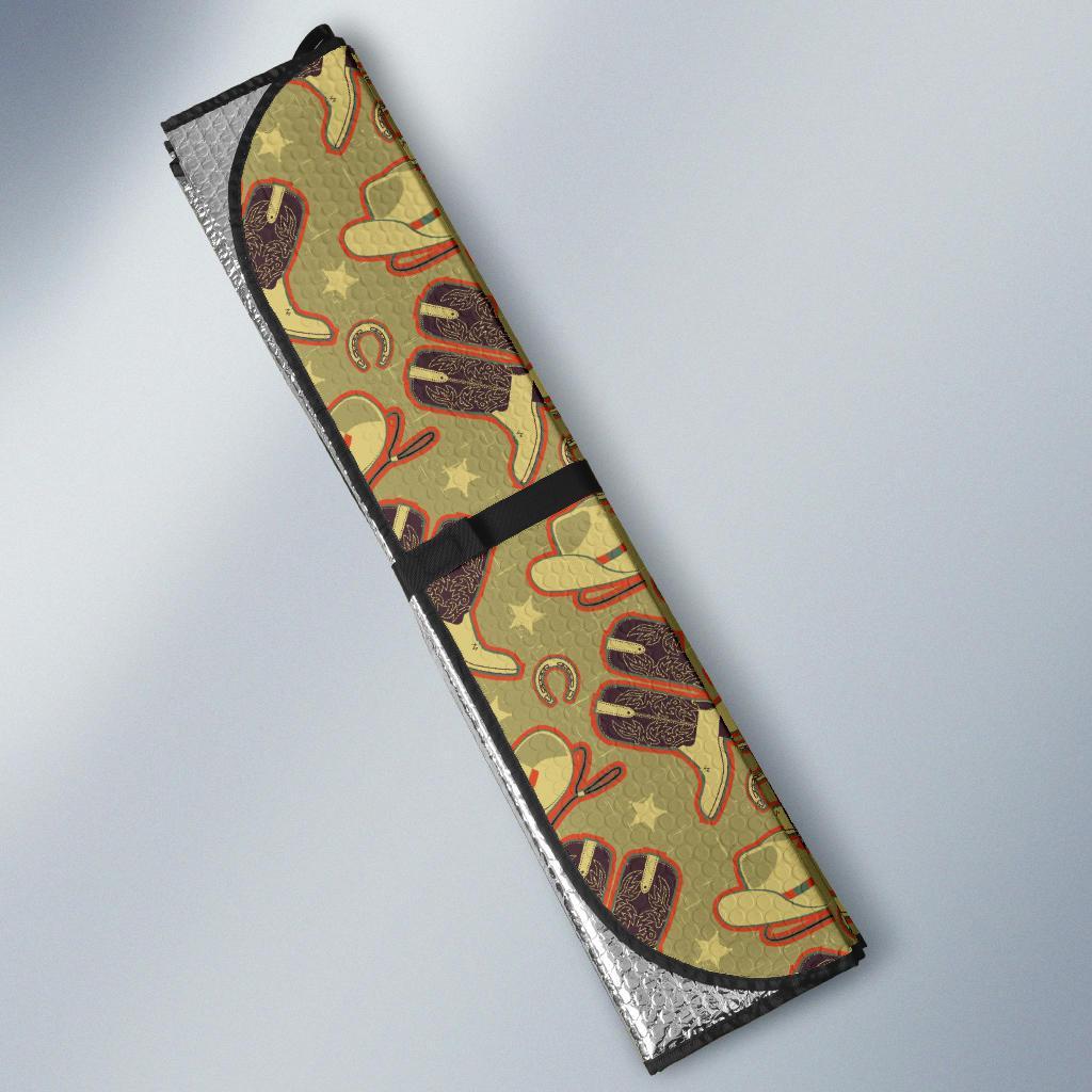 Western Cowboy Themed Car Sun Shade For Windshield