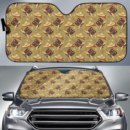 Western Cowboy Themed Car Sun Shade For Windshield