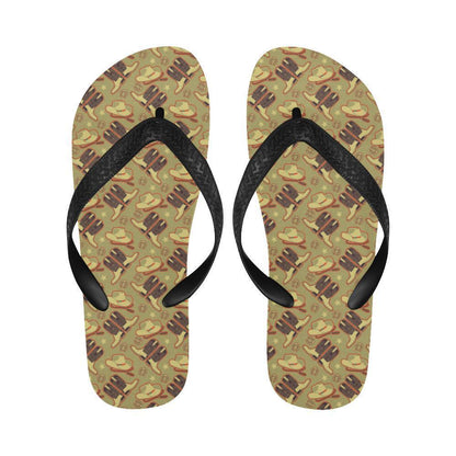 Western Cowboy Themed Flip Flops-JTAMIGO.COM