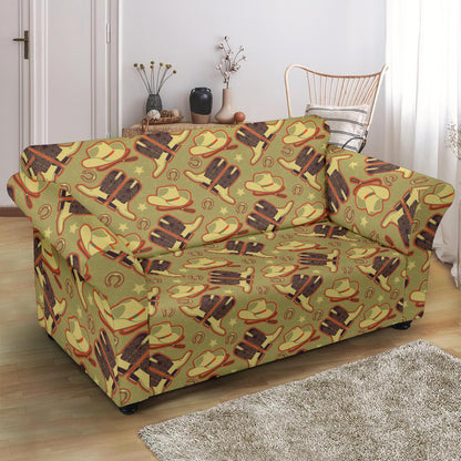 Western Cowboy Themed Loveseat Slipcover-JTAMIGO.COM