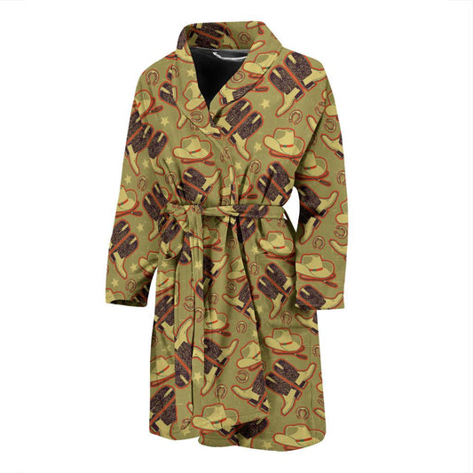 Western Cowboy Themed Men Bath Robe-JTAMIGO.COM