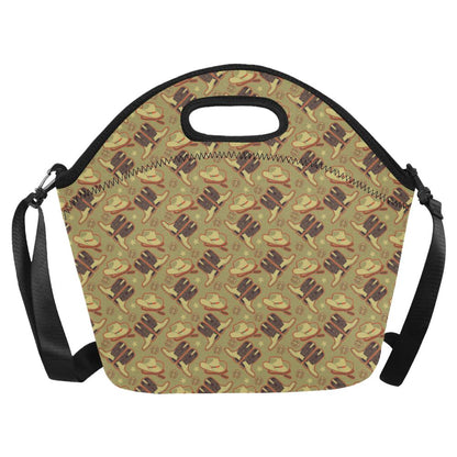 Western Cowboy Themed Neoprene Lunch Bag (Model 1669)(Large)-JTAMIGO.COM