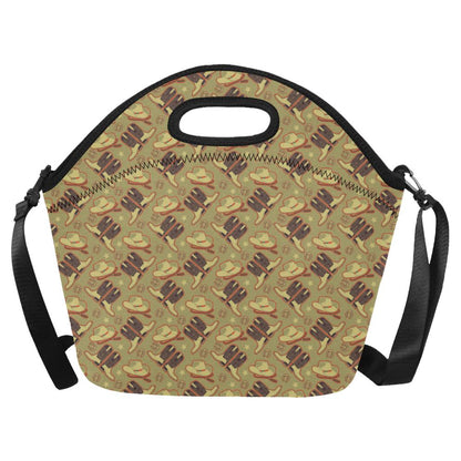 Western Cowboy Themed Neoprene Lunch Bag (Model 1669)(Large)-JTAMIGO.COM
