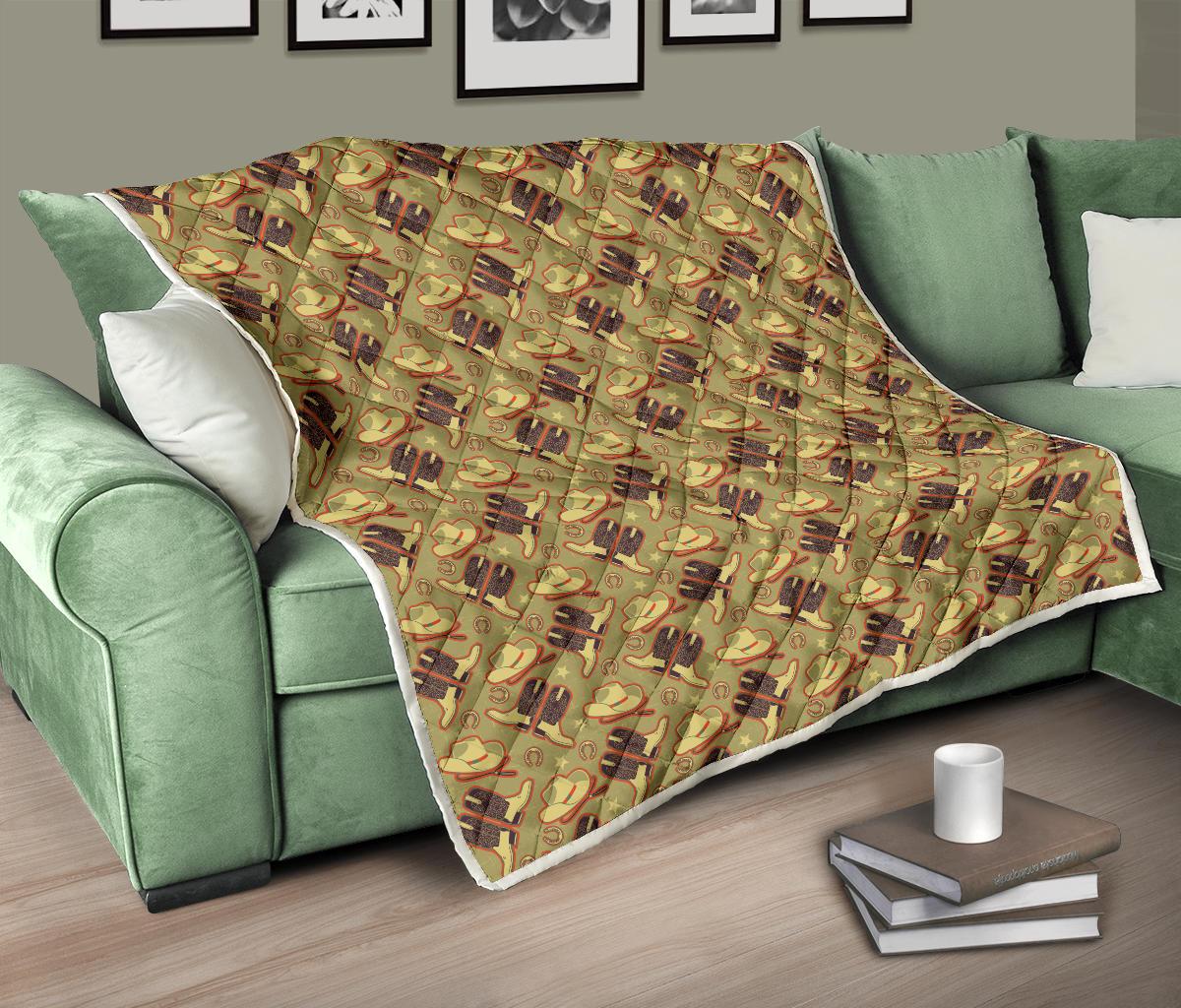 Western Cowboy Themed Premium Quilt-JTAMIGO.COM