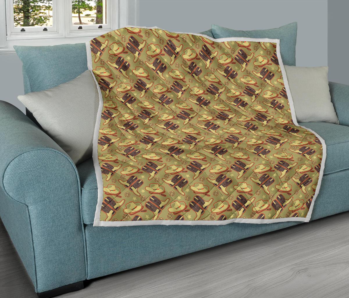 Western Cowboy Themed Premium Quilt-JTAMIGO.COM