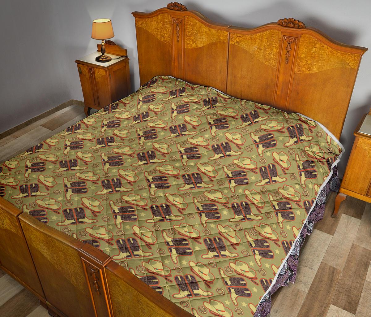 Western Cowboy Themed Premium Quilt-JTAMIGO.COM