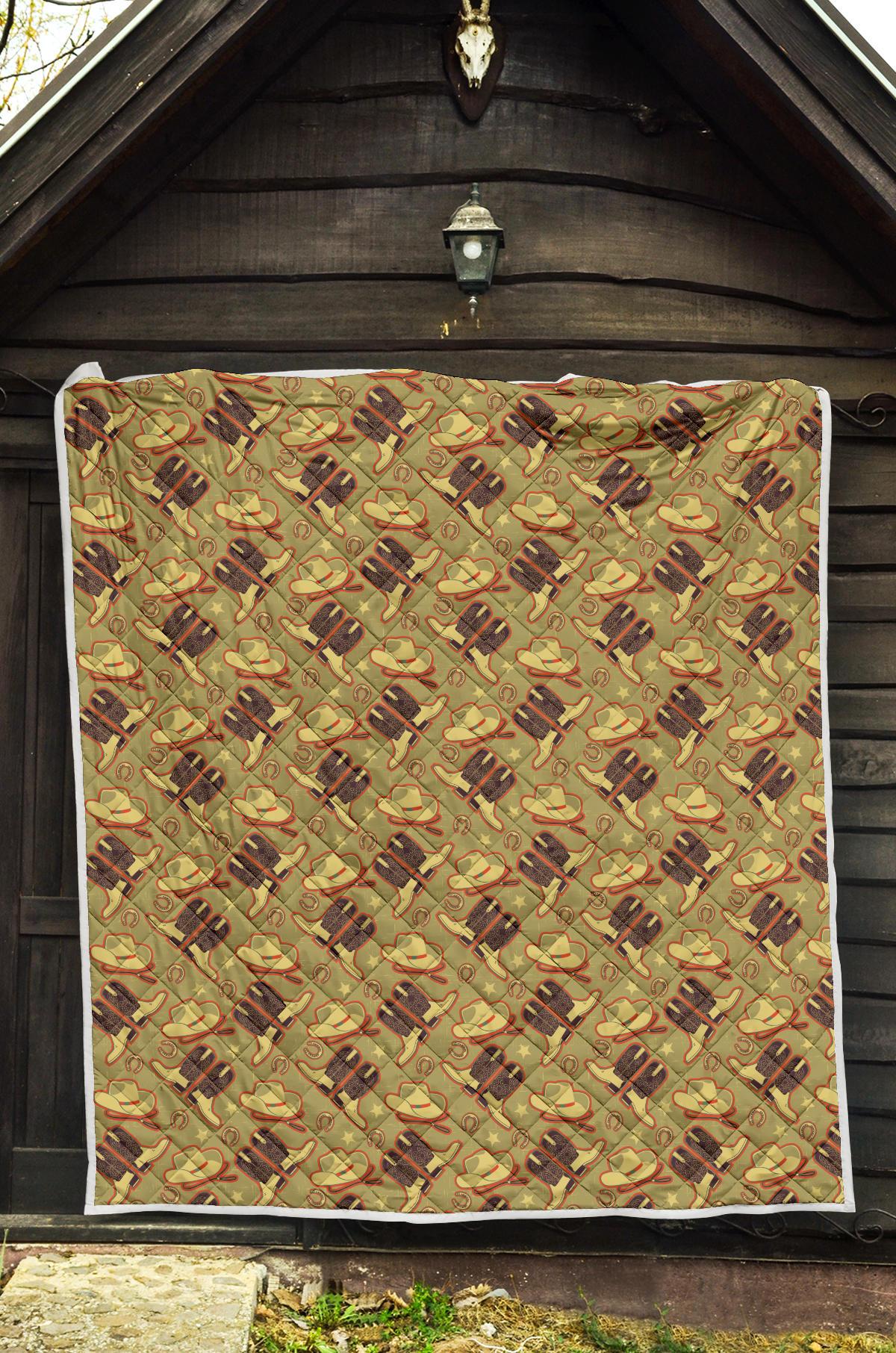 Western Cowboy Themed Premium Quilt-JTAMIGO.COM