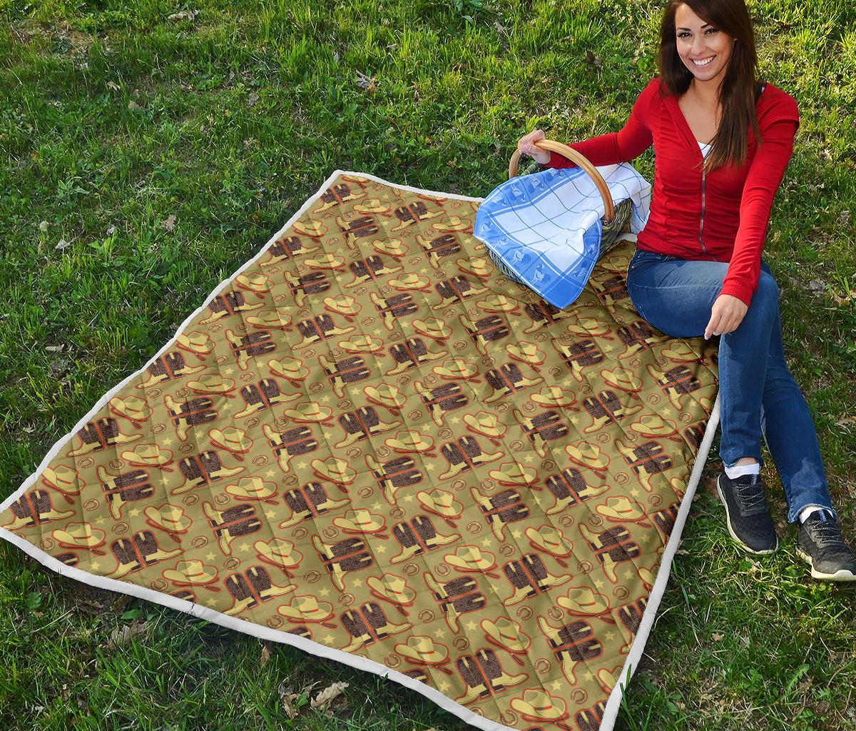 Western Cowboy Themed Premium Quilt-JTAMIGO.COM