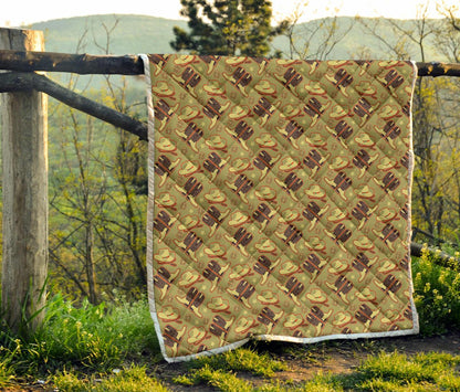Western Cowboy Themed Premium Quilt-JTAMIGO.COM