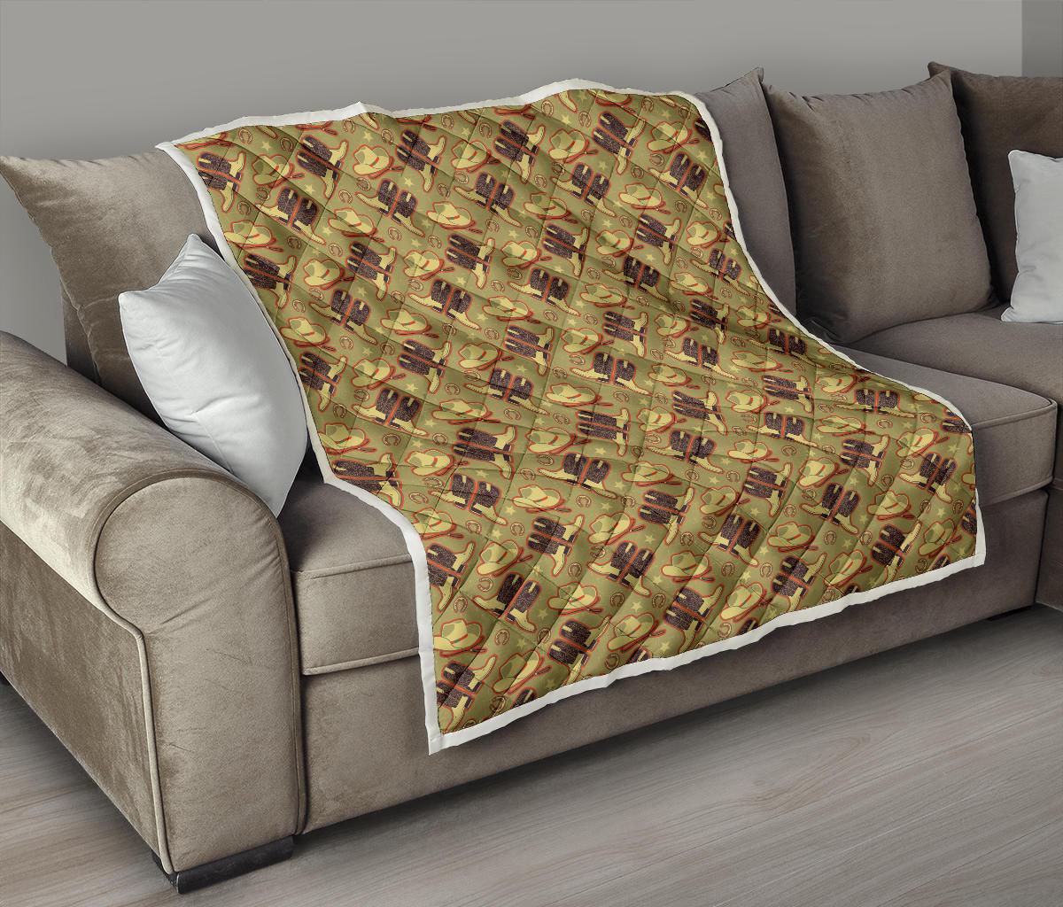 Western Cowboy Themed Premium Quilt-JTAMIGO.COM