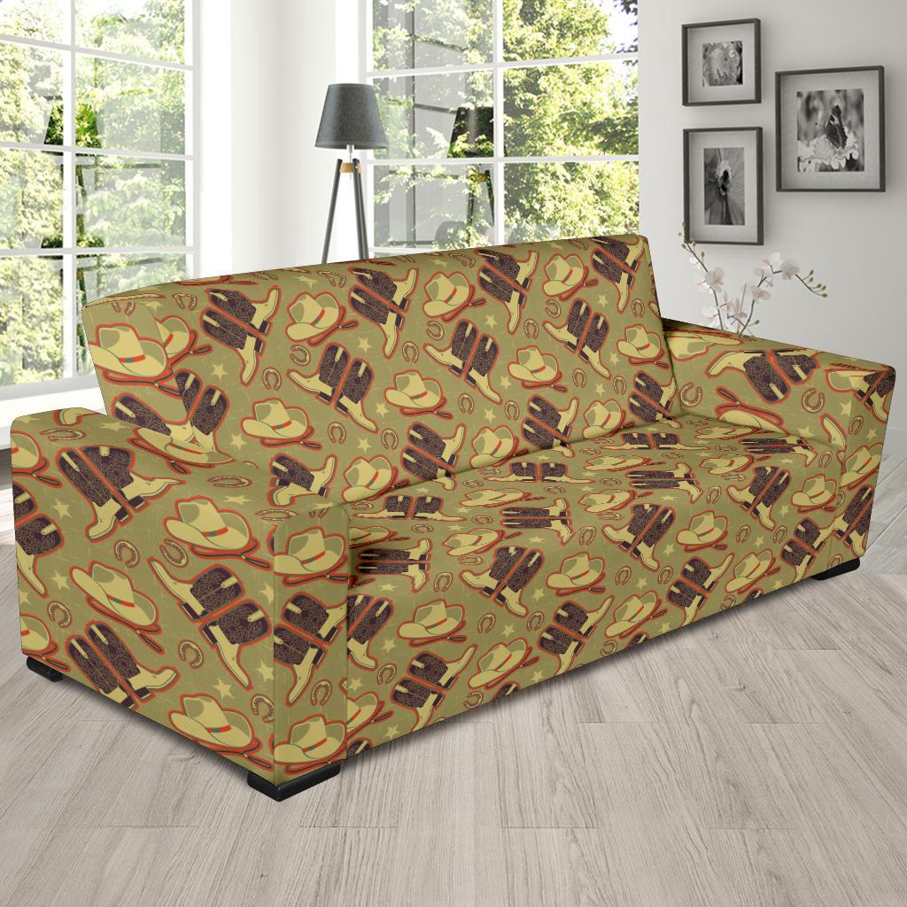Western Cowboy Themed Sofa Slipcover-JTAMIGO.COM