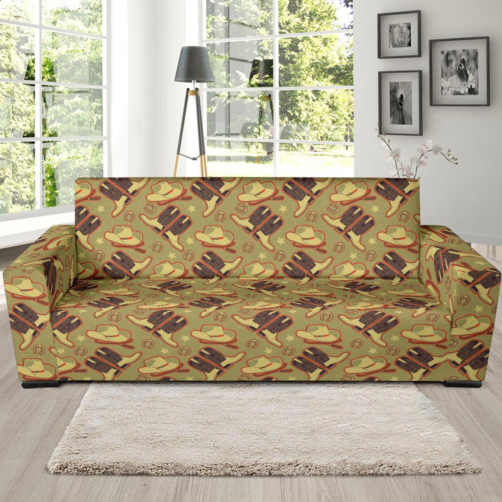 Western Cowboy Themed Sofa Slipcover-JTAMIGO.COM