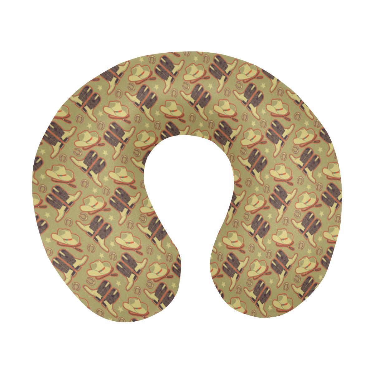 Western Cowboy Themed U-Shaped Travel Neck Pillow-JTAMIGO.COM