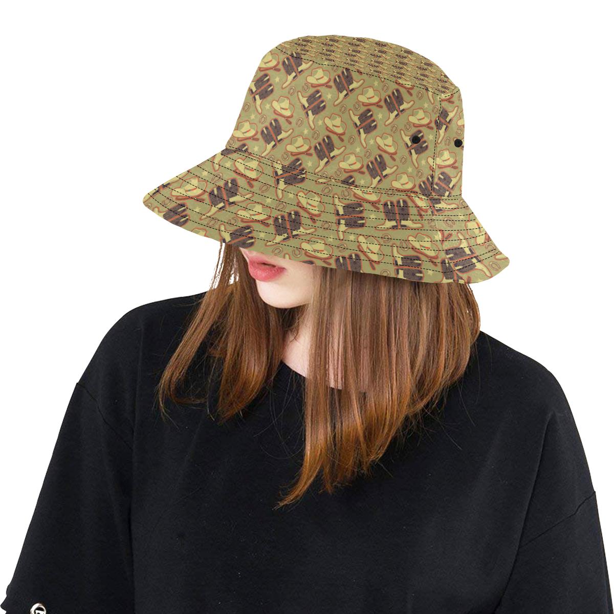 Western Cowboy Themed Unisex Bucket Hat