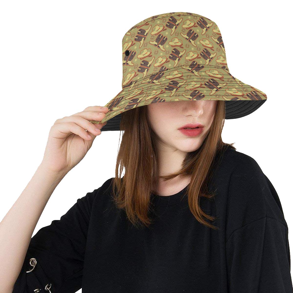 Western Cowboy Themed Unisex Bucket Hat