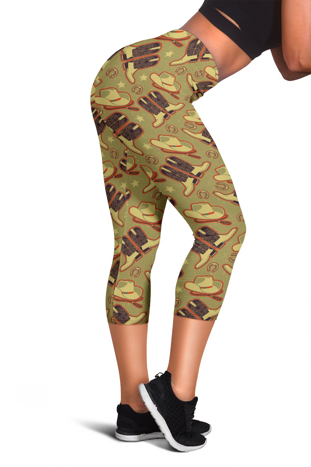 Western Cowboy Themed Women Capris