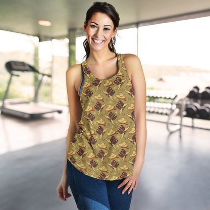 Western Cowboy Themed Women Racerback Tank Top