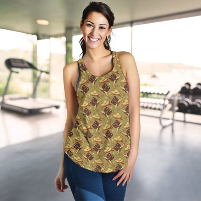 Western Cowboy Themed Women Racerback Tank Top