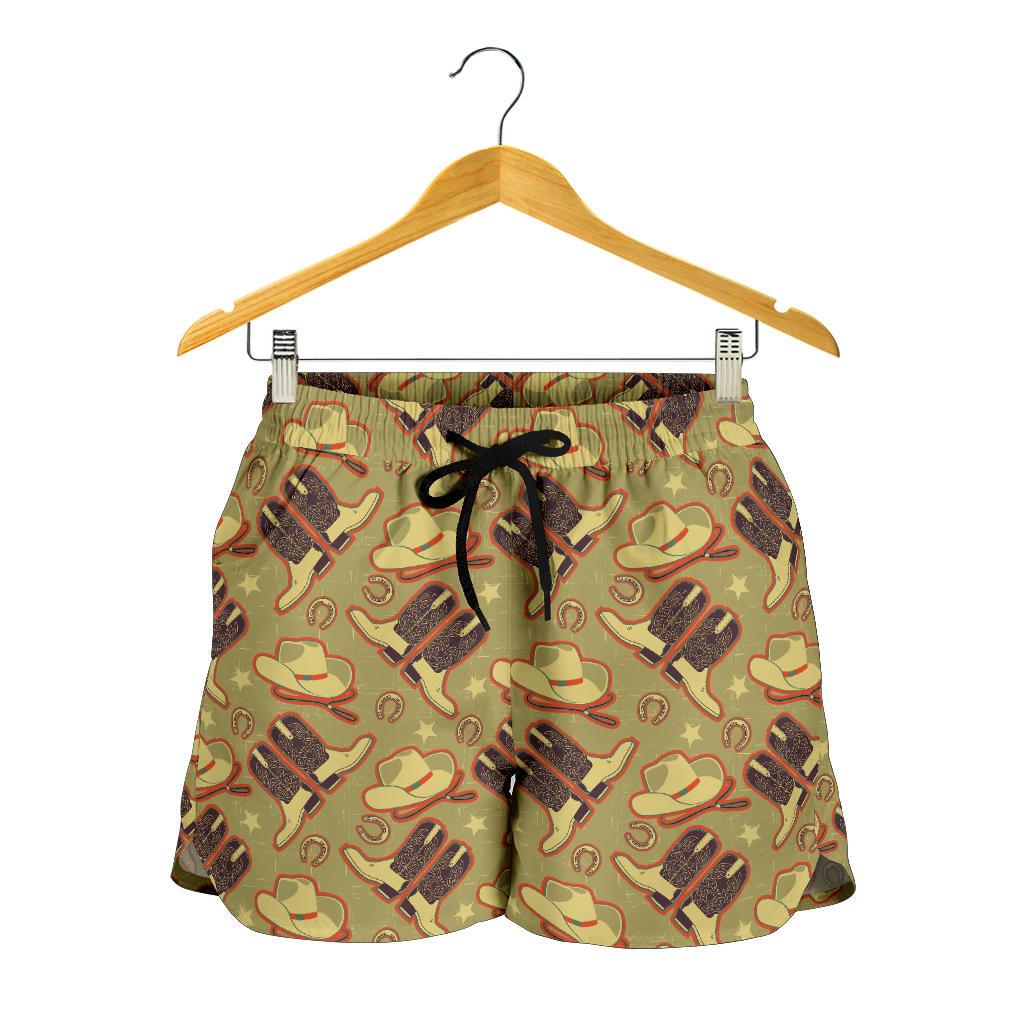 Western Cowboy Themed Women Shorts-JTAMIGO.COM