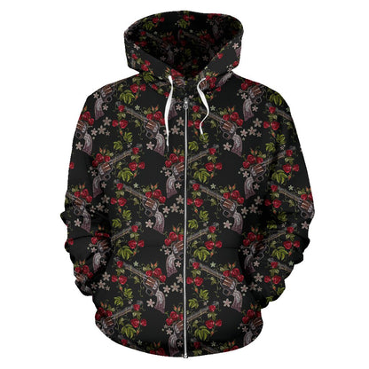 Western Design Zip Up Hoodie