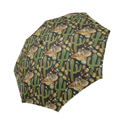 Western Style Print Automatic Foldable Umbrella