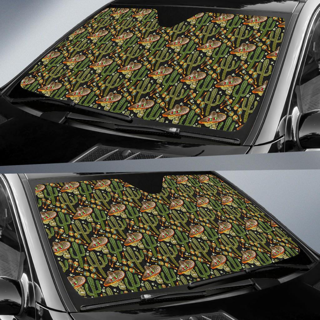 Western Style Print Car Sun Shade For Windshield