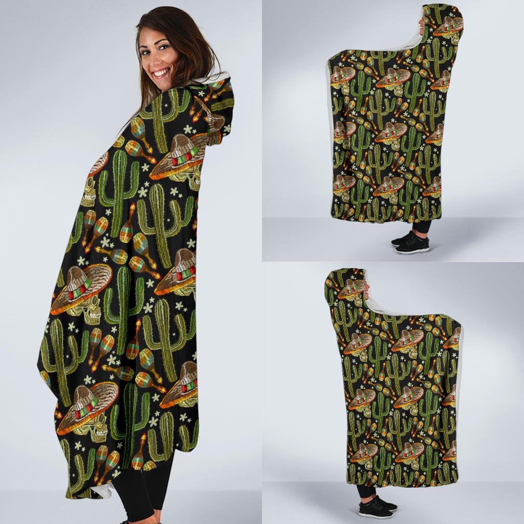 Western Style Print Hooded Blanket-JTAMIGO.COM