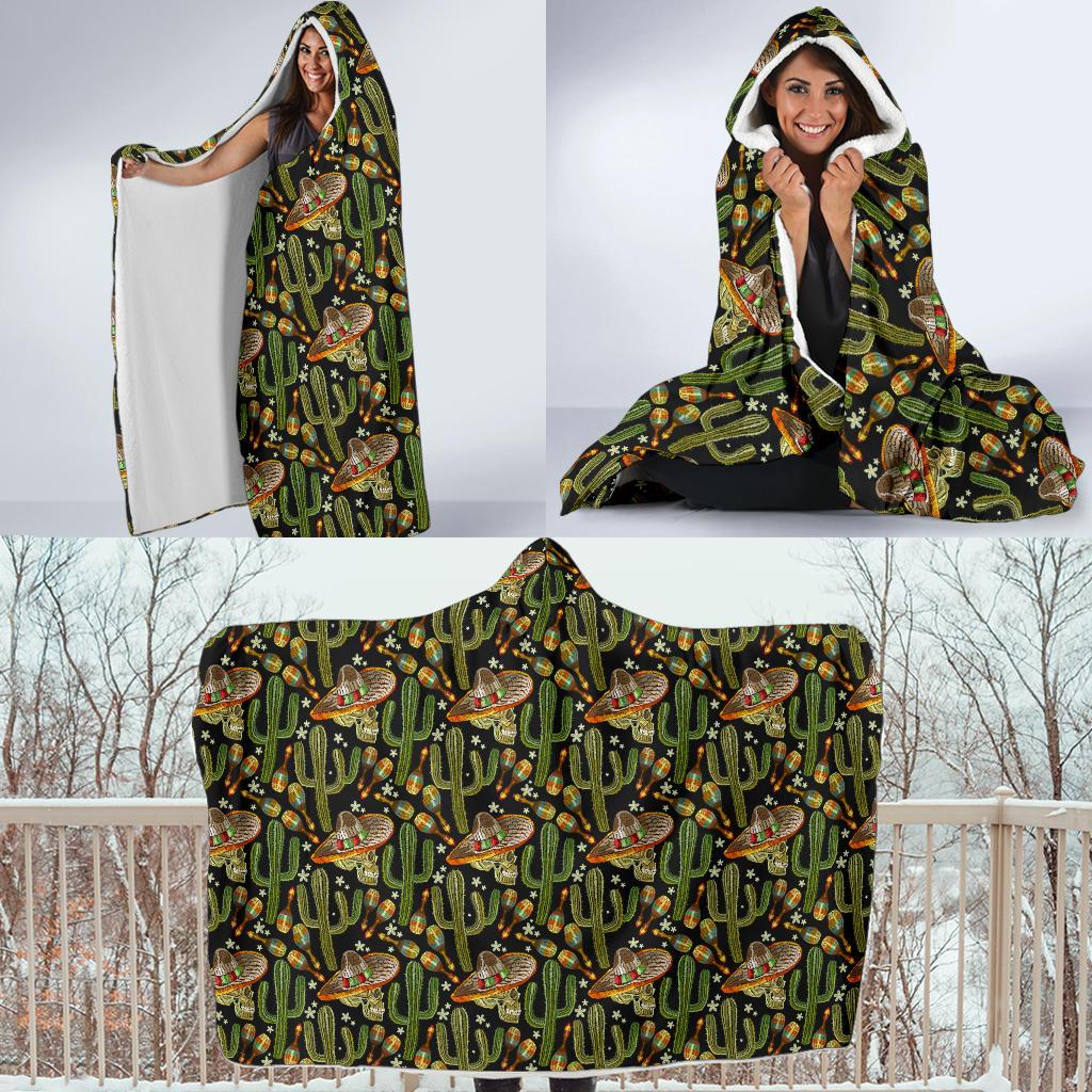 Western Style Print Hooded Blanket-JTAMIGO.COM