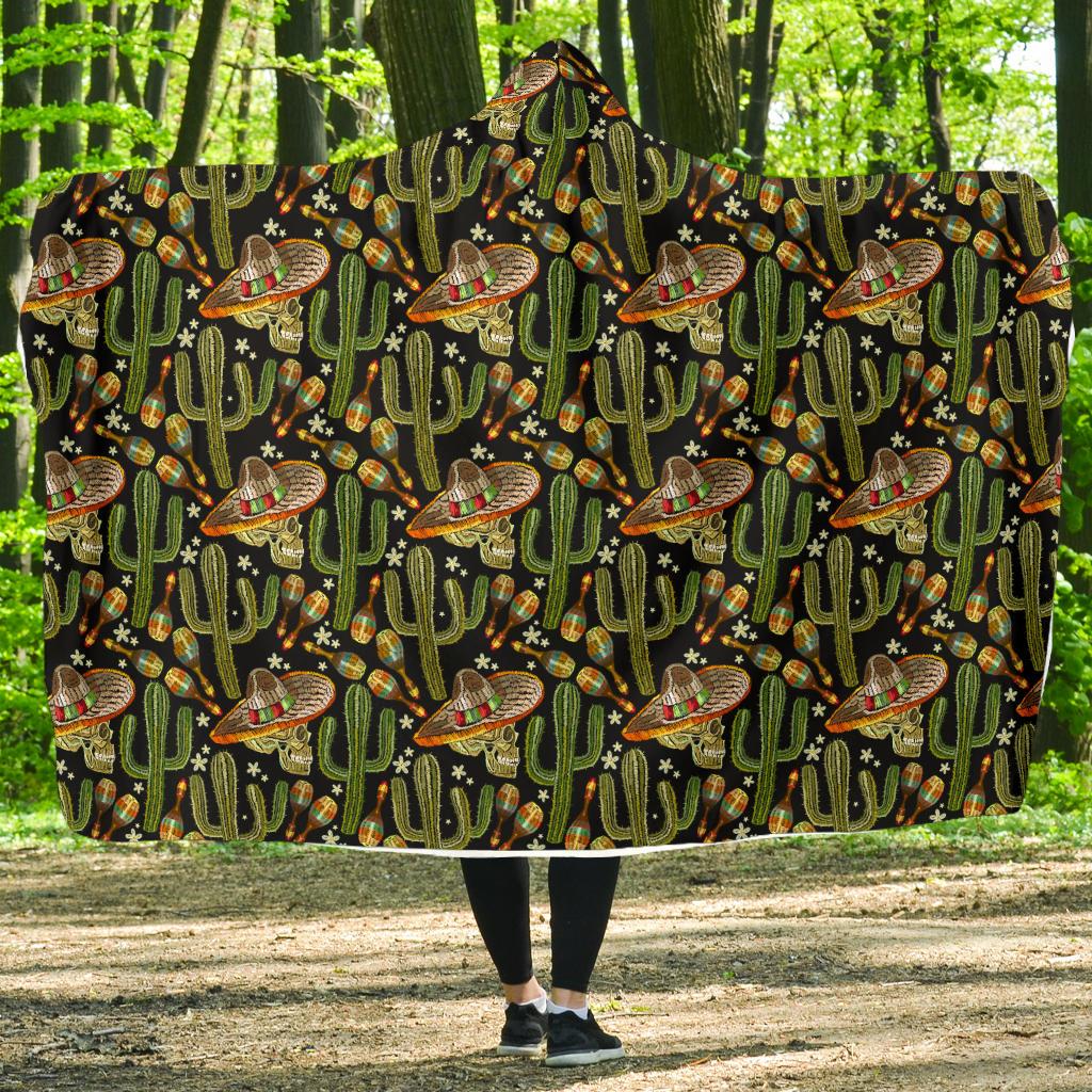 Western Style Print Hooded Blanket-JTAMIGO.COM