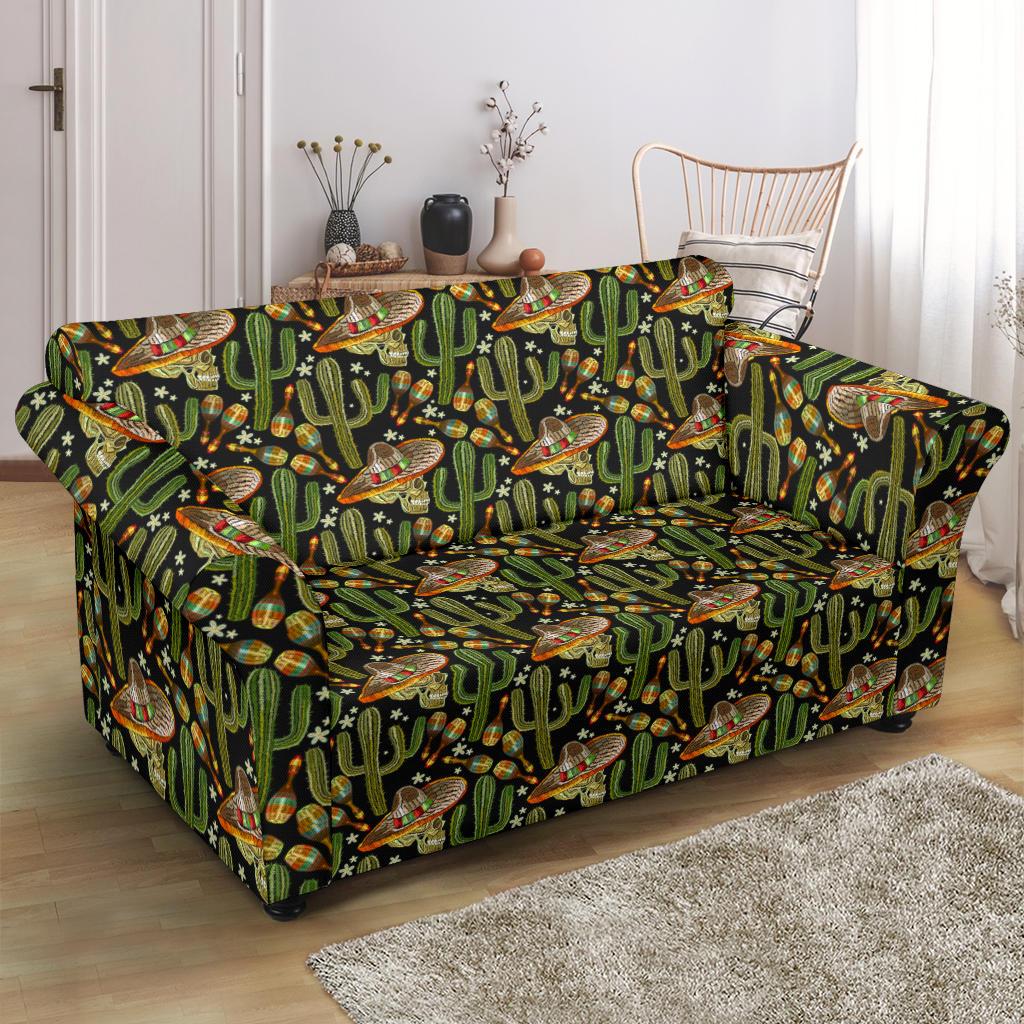 Western Style Print Loveseat Slipcover-JTAMIGO.COM
