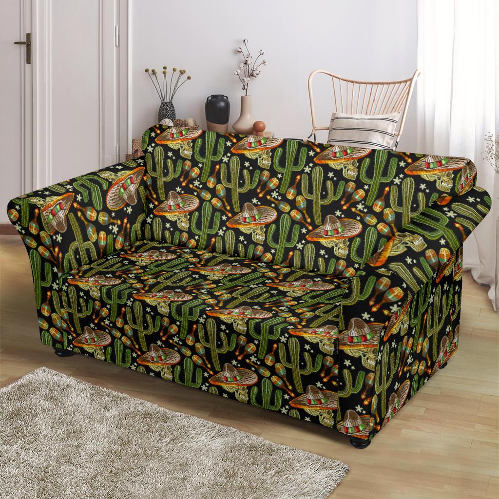 Western Style Print Loveseat Slipcover-JTAMIGO.COM