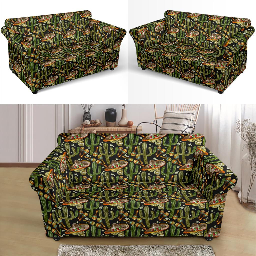 Western Style Print Loveseat Slipcover-JTAMIGO.COM