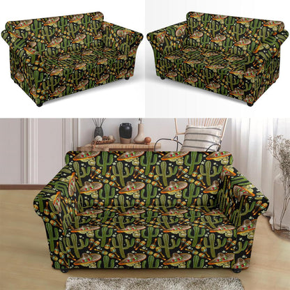 Western Style Print Loveseat Slipcover-JTAMIGO.COM