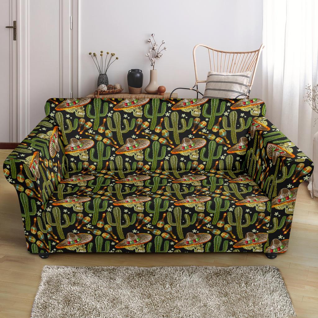 Western Style Print Loveseat Slipcover-JTAMIGO.COM